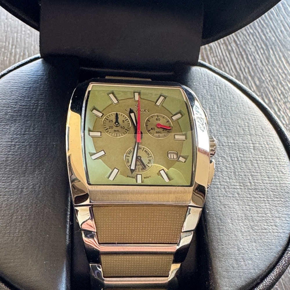 Croton Men's Olive and Silver Watch - Picture 3 of 6